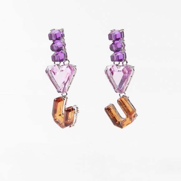 ZARA "I LOVE YOU" EARRINGS - Picture 3 of 4